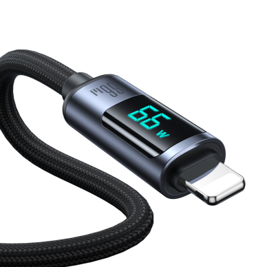 USB C - USB A cable 66W 1.2m with LED display Joyroom S-AC066A16 - Juodas 10