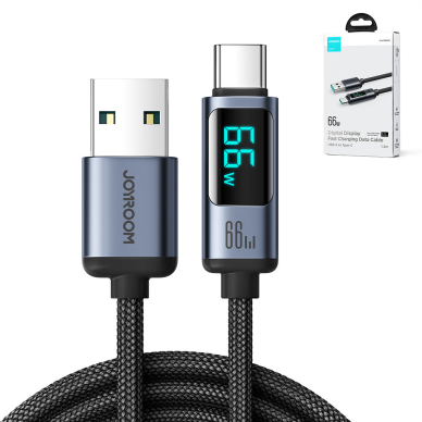 USB C - USB A cable 66W 1.2m with LED display Joyroom S-AC066A16 - Juodas 13