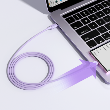 USB C - USB C Cable 100W 1.2m Joyroom S-CC100A14 - Violetinis 7