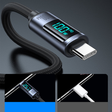 USB C - USB C cable 100W 1.2m with LED display Joyroom S-CC100A16 - black 4