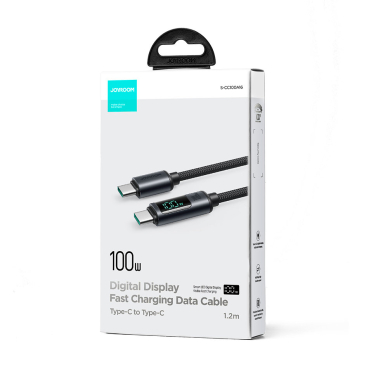 USB C - USB C cable 100W 1.2m with LED display Joyroom S-CC100A16 - black 7