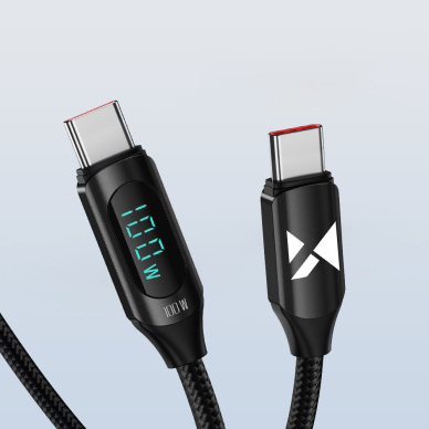 USB C - USB C Cable Wozinsky WUCCC1 with PD Display 100W 1m - Juodas 1