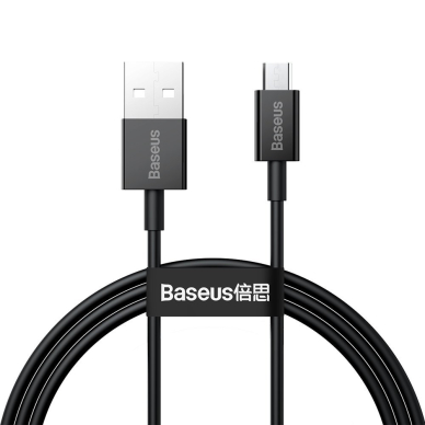 USB kabelis Baseus Superior USB-A to MicroUSB 2A 1.0m juodas CAMYS-01