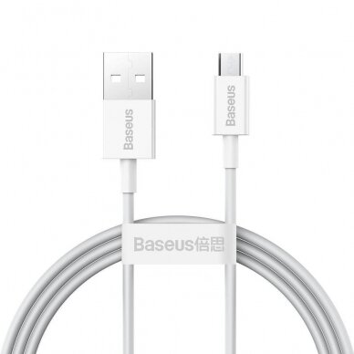 USB kabelis Baseus Superior USB į microUSB 2A 1.0m baltas CAMYS-02