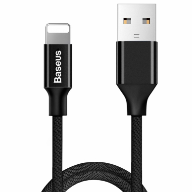 USB kabelis Baseus Yiven USB-A to Lightning 1.2m juodas CALYW-01