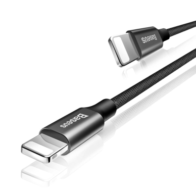 USB Kabelis Baseus Yiven Usb / Lightning Su Medžiaginiu Pynimu 1,2M Juodas 5