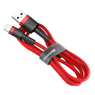 USB Kabelis Durable Nylon Braided Wire Usb / Lightning Qc3.0 2A 3M raudonas (Calklf-R09) UGLX912 4