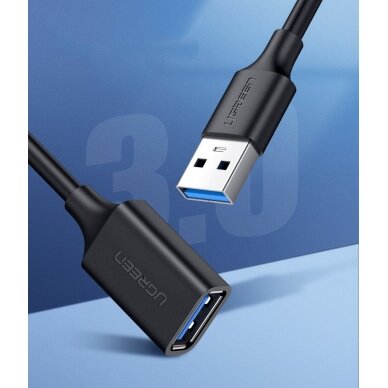 USB Kabelis Ugreen 3.0 (female) - USB 3.0 (male) cable extension cord 1,5 m Juodas (US129 30126) 10