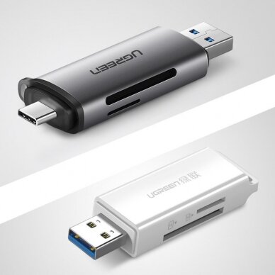 USB Kabelis Ugreen Type C / USB 3.0 SD / micro SD card reader pilkas (50706) 5