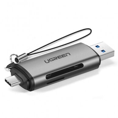 USB Kabelis Ugreen Type C / USB 3.0 SD / micro SD card reader pilkas (50706)