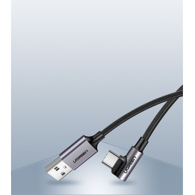 USB Kabelis Ugreen - USB Type C kabelis 1m 3A pilkas (50941) 12