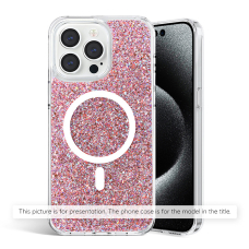 [Užsakomoji prekė] Dėklas iPhone 11 Pro Max - Techsuit Sparkly Glitter MagSafe - rožinis