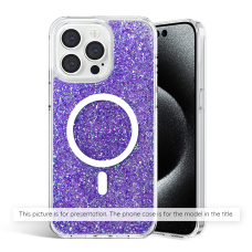 [Užsakomoji prekė] Dėklas iPhone 11 Pro - Techsuit Sparkly Glitter MagSafe - Purpurinis