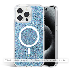 [Užsakomoji prekė] Dėklas iPhone 11 - Techsuit Sparkly Glitter MagSafe - Mėlynas