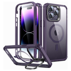 [Užsakomoji prekė] Dėklas iPhone 14 Pro Max + Folie - ESR Shock Armor Kickstand HaloLock - Skaidrus Purple