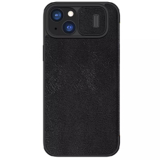 [Užsakomoji prekė] Dėklas iPhone 15 Plus - Nillkin QIN Pro Leather Case - Juodas