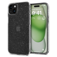 [Užsakomoji prekė] Dėklas iPhone 15 Plus - Spigen Liquid Crystal Glitter - Skaidrus - Blizgučiai