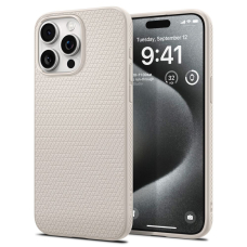 [Užsakomoji prekė] Dėklas iPhone 15 Pro Max - Spigen Liquid Air - Natural Titanium