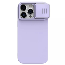 [Užsakomoji prekė] Dėklas iPhone 15 Pro - Nillkin CamShield Silky MagSafe Silicone - Misty Purple