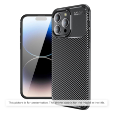 [Užsakomoji prekė] Dėklas iPhone 15 - Techsuit CarbonFiber - Juodas