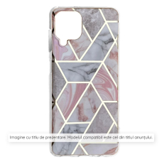 [Užsakomoji prekė] Dėklas Samsung Galaxy S24 Plus - Techsuit Marble Series - rožinis Hex