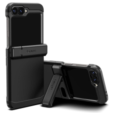 [Užsakomoji prekė] Dėklas Samsung Galaxy Z Flip6 - Spigen Tough Armor - Juodas