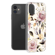 [Užsakomoji prekė] Dėklas skirtas iPhone 11 - Techsuit Marble Series - Chloe Baltas