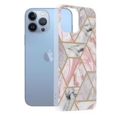 [Užsakomoji prekė] Dėklas skirtas iPhone 13 Pro Max - Techsuit Marble Series - Rožinis Hex