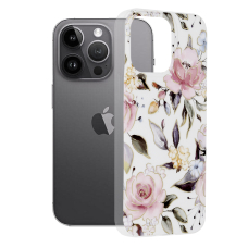 [Užsakomoji prekė] Dėklas skirtas iPhone 14 Pro Max - Techsuit Marble Series - Chloe Baltas