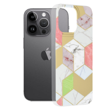 [Užsakomoji prekė] Dėklas skirtas iPhone 14 Pro Max - Techsuit Marble Series - Violetinis Hex