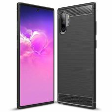 [Užsakomoji prekė] Dėklas skirtas Samsung Galaxy Note 10 Plus 4G / Note 10 Plus 5G - Techsuit Carbon Silicone - Juodas