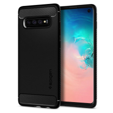 [Užsakomoji prekė] Dėklas skirtas Samsung Galaxy S10 - Spigen Rugged Armor - Juodas