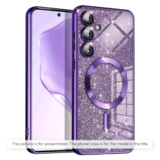 [Užsakomoji prekė] Dėklas skirtas Samsung Galaxy S21 FE 5G - Techsuit Luxury Glitter MagSafe - Purpurinis