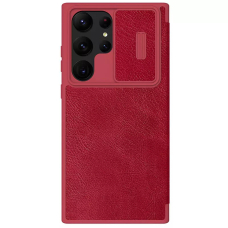 [Užsakomoji prekė] Dėklas skirtas Samsung Galaxy S23 Ultra - Nillkin QIN Leather Pro Case - Raudonas