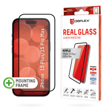 [Užsakomoji prekė] Grūdintas stikliukas iPhone 16 Pro - Displex Real Glass Full Cover - Juodas