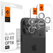 [Užsakomoji prekė] Kameros apsauga iPhone 14 Pro / Pro Max / 15 Pro / Pro Max / 16 Pro / Pro Max (set 2) - Spigen Glas.tR Optik EZ Fit Pro - Skaidrus