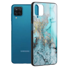 [Užsakomoji prekė] Telefono dėklas Samsung Galaxy A12 / A12 Nacho - Techsuit Glaze Series - Mėlynas Ocean