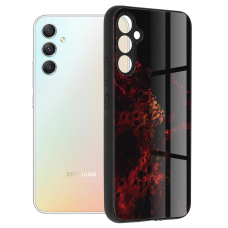 [Užsakomoji prekė] Telefono dėklas Samsung Galaxy A34 5G - Techsuit Glaze Series - Raudonas Nebula