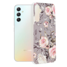 [Užsakomoji prekė] Telefono dėklas Samsung Galaxy A34 5G - Techsuit Marble Series - Bloom of Ruth Pilkas