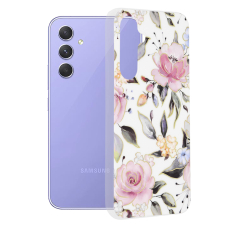 [Užsakomoji prekė] Telefono dėklas Samsung Galaxy A54 - Techsuit Marble Series - Chloe Baltas UYK729