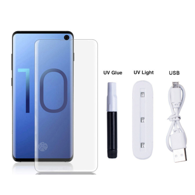 [Užsakomoji prekė] Apsauginis stikas Samsung Galaxy S10 - Lito 3D UV Glass - Skaidrus 3