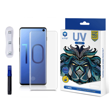 [Užsakomoji prekė] Apsauginis stikas Samsung Galaxy S10 - Lito 3D UV Glass - Skaidrus