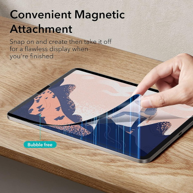 [Užsakomoji prekė] Apsauginis stikliukas iPad Air 4 / 5 (2020/2022) / iPad Pro 11 (2018 / 2020 / 2021 / 2022) - ESR Paper-Feel Magnetic - Juodas 3