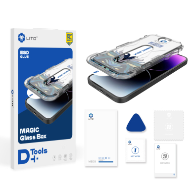 [Užsakomoji prekė] Apsauginis stikliukas iPhone 12 Pro Max - Lito Magic Glass Box D+ Tools - Skaidrus 2