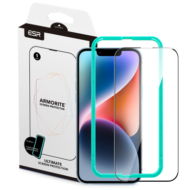 [Užsakomoji prekė] Apsauginis stikliukas iPhone 13 Pro Max / 14 Plus - ESR Armorite Screen Protector - Juodas