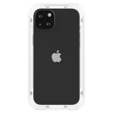 [Užsakomoji prekė] Apsauginis stikliukas iPhone 15 (2vnt) - Spigen Glas.TR EZ FIT - Juodas 6