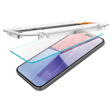 [Užsakomoji prekė] Apsauginis stikliukas iPhone 15 (2vnt) - Spigen Glas.TR EZ FIT - Skaidrus 3