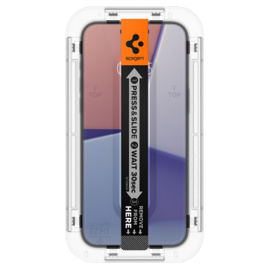 [Užsakomoji prekė] Apsauginis stikliukas iPhone 15 (2vnt) - Spigen Glas.TR EZ FIT - Skaidrus 4