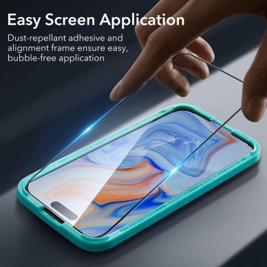 [Užsakomoji prekė] Apsauginis stikliukas iPhone 15 Plus - ESR Screen Shield - Skaidrus 6