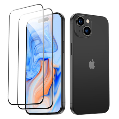 [Užsakomoji prekė] Apsauginis stikliukas iPhone 15 Plus (set 2) - ESR TempeRed Glass - Juodas 4